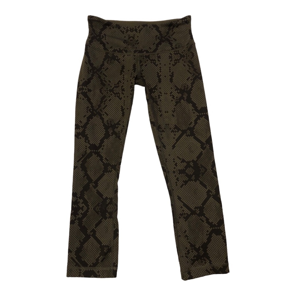Lululemon Wunder Under Crop Size 4 Ziggy Snake Gator Rare